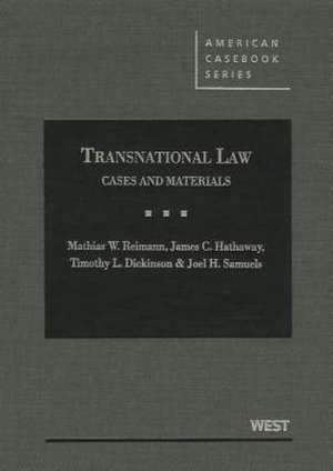 Transnational Law, Cases and Materials de Mathias Reimann