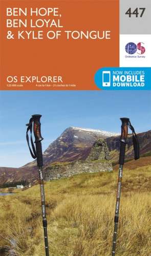 Ben Hope, Ben Loyal and Kyle of Tongue de Ordnance Survey