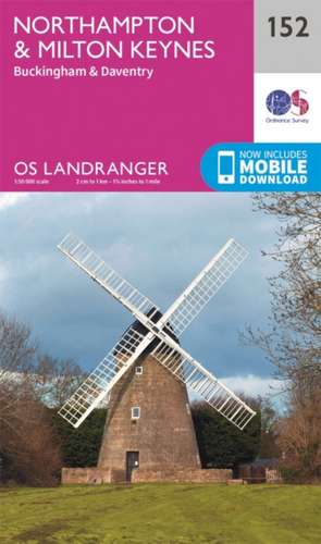 Northampton, Milton Keynes,Buckingham & Daventry de Ordnance Survey