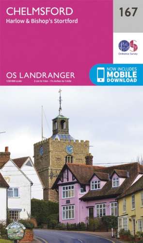 Chelmsford, Harlow & Bishop's Stortford de Ordnance Survey