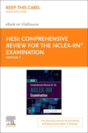 Hesi Comprehensive Review for the Nclex-Rn(r) Examination - Elsevier eBook on Vitalsource (Retail Access Card) de Hesi