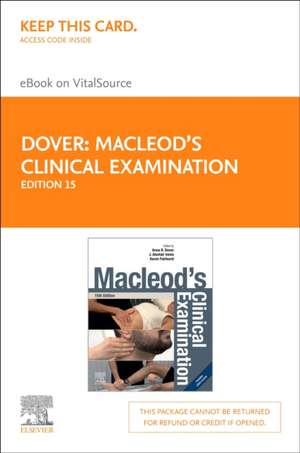 Macleod's Clinical Examination - Elsevier eBook on Vitalsource (Retail Access Card) de Anna R. Dover