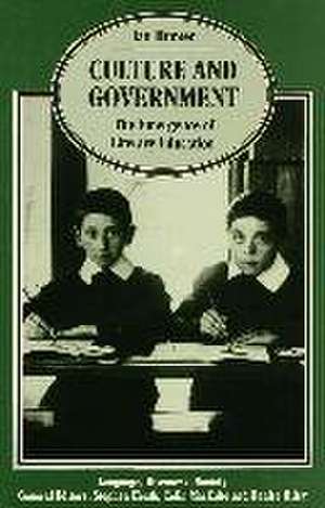 Culture and Government: The Emergence of Literary Education de Ian Hunter