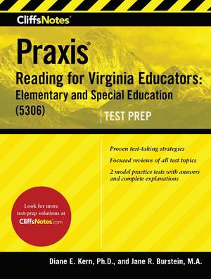 CliffsNotes Praxis Reading for Virginia Educators: Elementary and Special Education (5306) de Jane R. Burstein