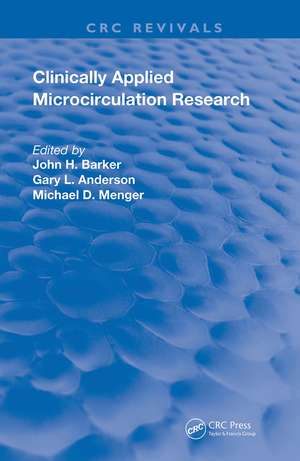 Clinically Applied Microcirculation Research de John Barker