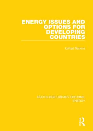 Energy Issues and Options for Developing Countries de United Nations