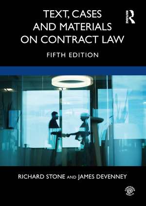 Text, Cases and Materials on Contract Law de Richard Stone