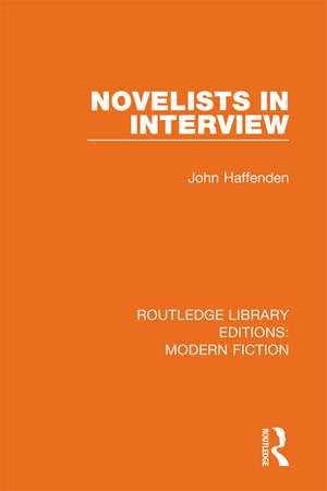 Novelists in Interview de John Haffenden