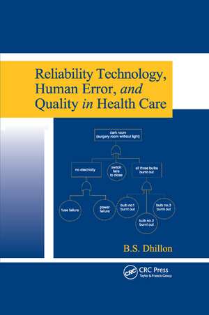 Reliability Technology, Human Error, and Quality in Health Care de B. S. Dhillon