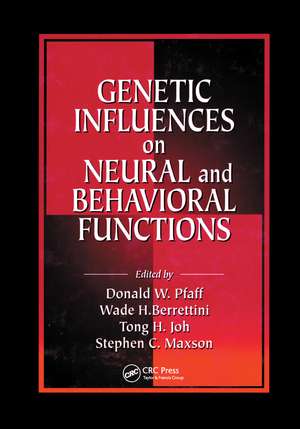 Genetic Influences on Neural and Behavioral Functions de Donald W. Pfaff