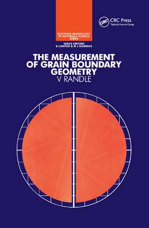 The Measurement of Grain Boundary Geometry de Valerie Randle