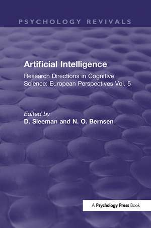 Artificial Intelligence: Research Directions in Cognitive Science: European Perspectives Vol. 5 de D. Sleeman