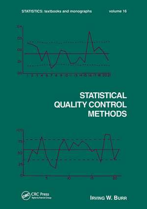 Statistical Quality Control Methods de Irving W. Burr