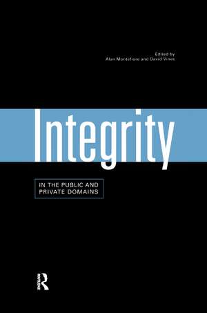 Integrity in the Public and Private Domains de Alan Montefiore