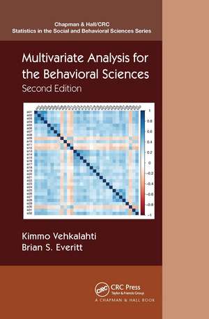 Multivariate Analysis for the Behavioral Sciences, Second Edition de Kimmo Vehkalahti