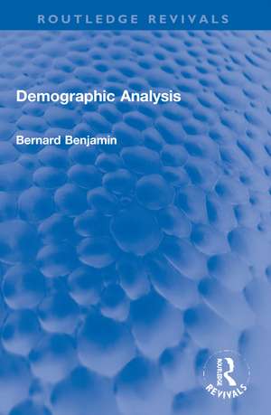 Demographic Analysis de Bernard Benjamin