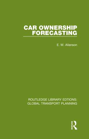 Car Ownership Forecasting de E. W. Allanson