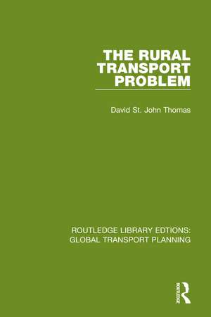 The Rural Transport Problem de David St John Thomas