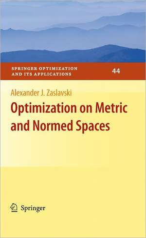 Optimization on Metric and Normed Spaces de Alexander J. Zaslavski