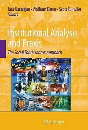 Institutional Analysis and Praxis: The Social Fabric Matrix Approach de Tara Natarajan