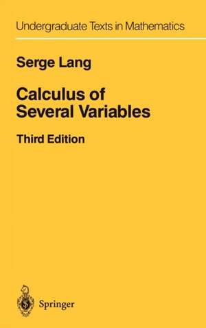 Calculus of Several Variables de Serge Lang