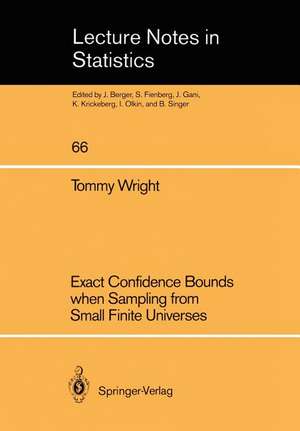 Exact Confidence Bounds when Sampling from Small Finite Universes: An Easy Reference Based on the Hypergeometric Distribution de Tommy Wright