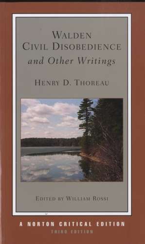 Walden / Civil Disobedience / and Other Writings – A Norton Critical Edition de Henry D. Thoreau