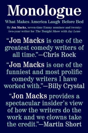 Monologue de Jon Macks