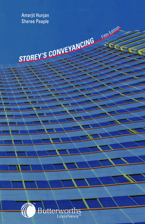 Storey's Conveyancing de Amarjit Hunjan