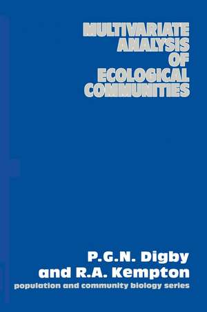 Multivariate Analysis of Ecological Communities de P.G.N. Digby