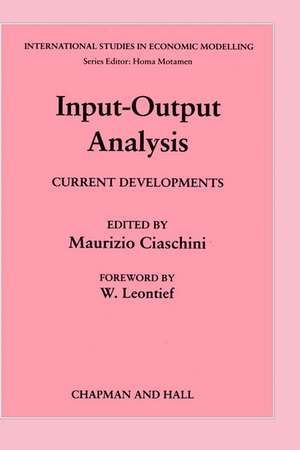 Input-Output Analysis: Current Developments de M. Giaschini