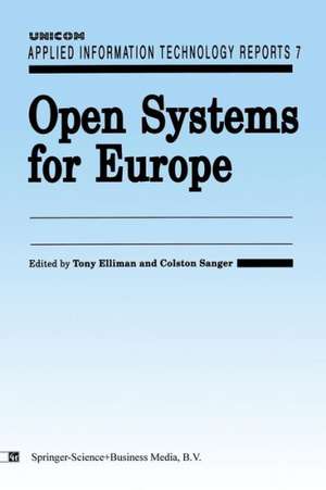 Open Systems For Europe de T. Elliman