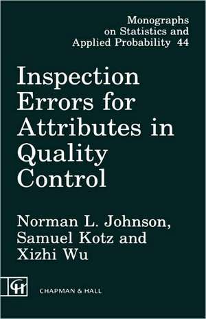 Inspection Errors for Attributes in Quality Control de Norman L. Johnson