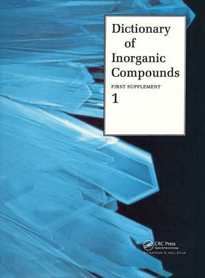 Dictionary of Inorganic Compounds, Supplement 1 de Jane E. Macintyre