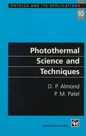 Photothermal Science and Techniques de D.P. Almond