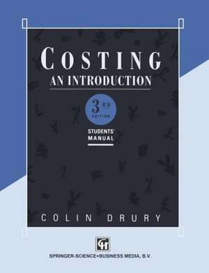 Costing An introduction: Students’ Manual de Colin Drury