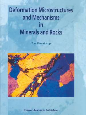 Deformation Microstructures and Mechanisms in Minerals and Rocks de Tom G. Blenkinsop