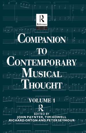 Compan Cont Music Thought 2vol de John Paynter