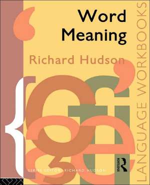 Word Meaning de Richard Hudson