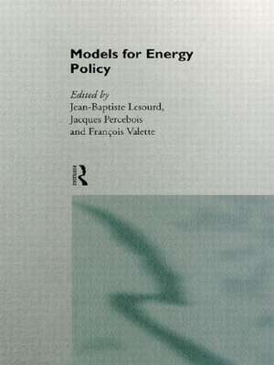 Models for Energy Policy de Jean-Baptiste Lesourd