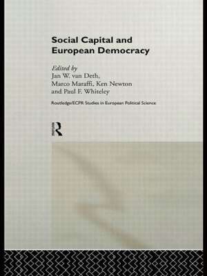 Social Capital and European Democracy de Marco Maraffi