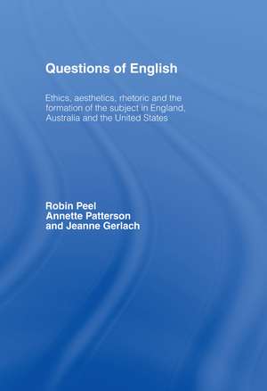 Questions of English: Aesthetics, Democracy and the Formation of Subject de Jeanne Gerlach