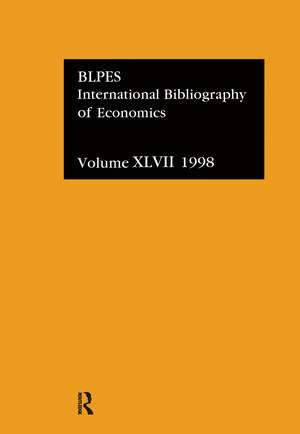 IBSS: Economics: 1998 de Compiled by the British Library of Political and Economic Science