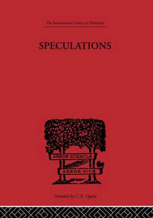 Speculations: Essays on Humanism and the Philosophy of Art de Herbert Read