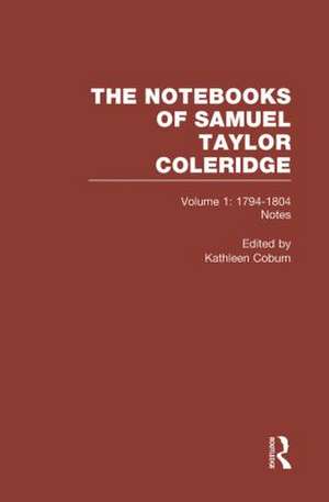 Coleridge Notebooks V1 Notes de Kathleen Coburn