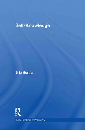 Self-Knowledge de Brie Gertler