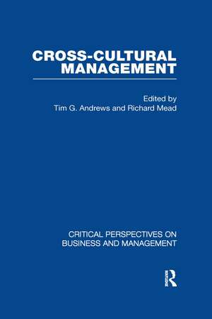 Cross-Cultural Management de Tim G. Andrews