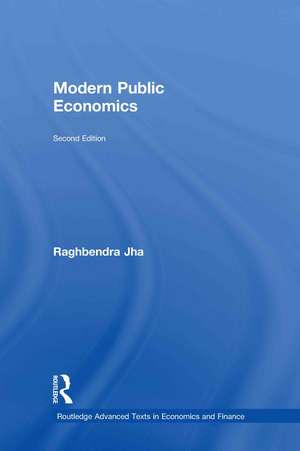 Modern Public Economics de Raghbendra Jha