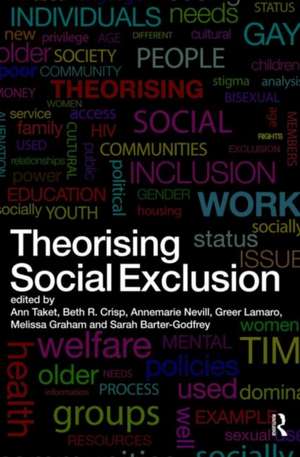 Theorising Social Exclusion de Ann Taket