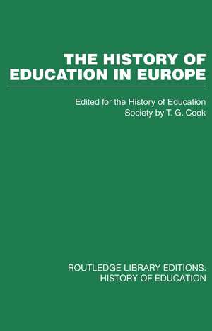 The History of Education in Europe de History of Education Society